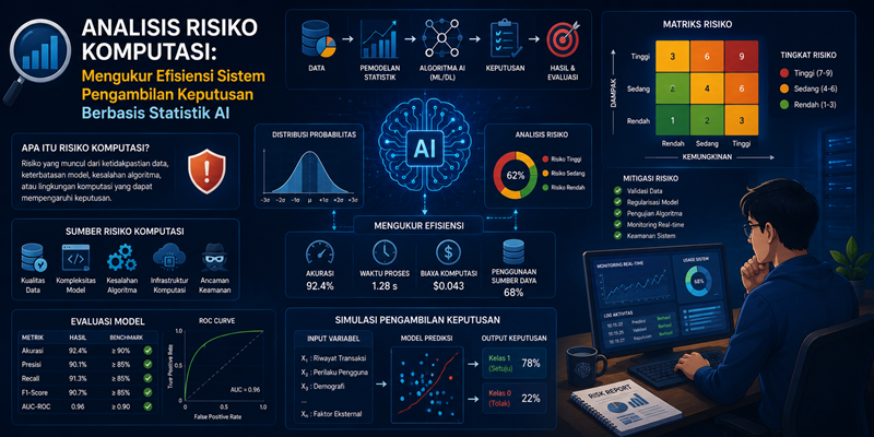 Analisis Risiko Komputasi Mengukur Efisiensi Sistem Pengambilan Keputusan Berbasis Statistik AI