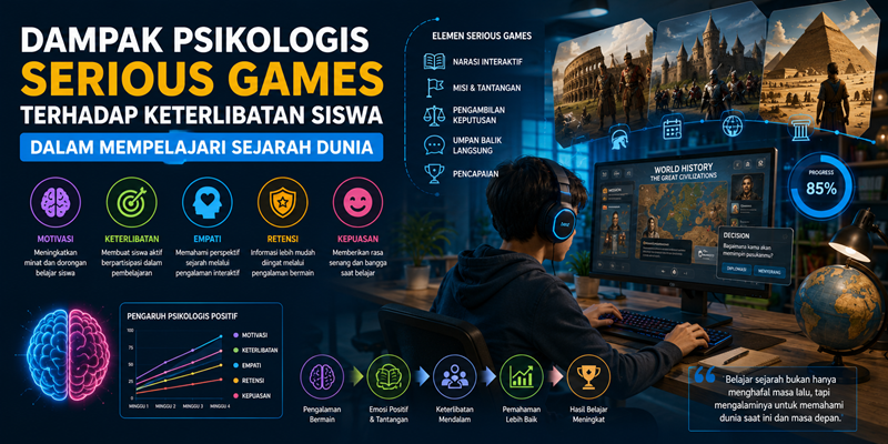 Dampak Psikologis Serious Games Terhadap Keterlibatan Siswa dalam Mempelajari Sejarah Dunia