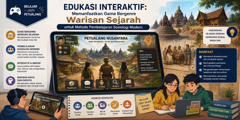 Edukasi Interaktif Memanfaatkan Game Bergenre Warisan Sejarah untuk Metode Pembelajaran Sosiologi Modern