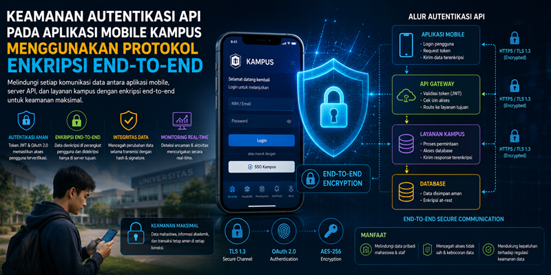 Keamanan Autentikasi API pada Aplikasi Mobile Kampus Menggunakan Protokol Enkripsi End-to-End