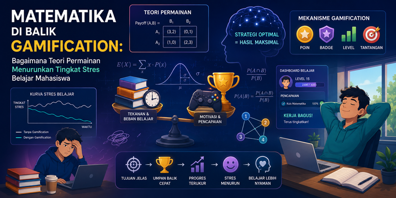 Matematika di Balik Gamification Bagaimana Teori Permainan Menurunkan Tingkat Stres Belajar Mahasiswa