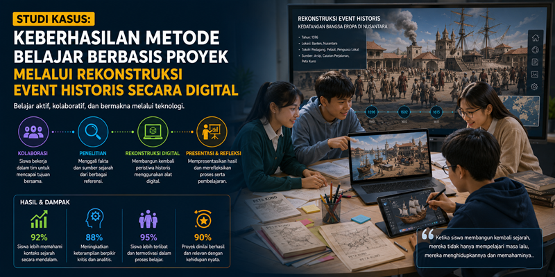 Studi Kasus Keberhasilan Metode Belajar Berbasis Proyek Melalui Rekonstruksi Event Historis Secara Digital