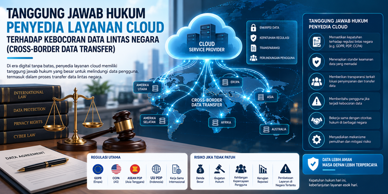 Tanggung Jawab Hukum Penyedia Layanan Cloud Terhadap Kebocoran Data Lintas Negara (Cross-Border Data Transfer)